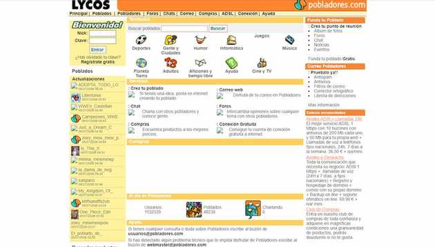 Portal de Pobladores Lycos